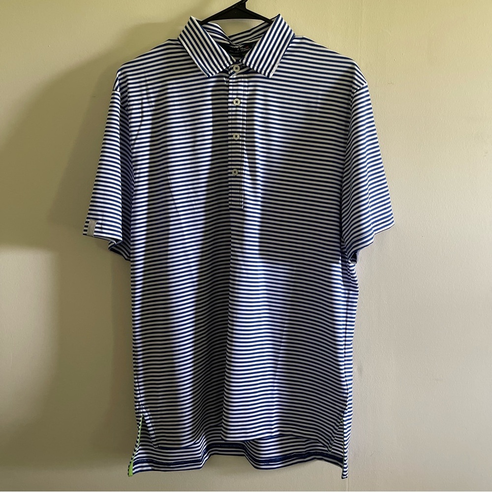 RLX RALPH LAUREN STRIPED GOLF SHIRT UV PROTECTION SIZE M